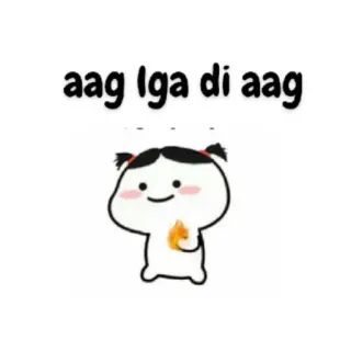 🔥 aag lga di aag Cartoon, Figur, Niedlich, Mädchen, Flamme telegram sticker