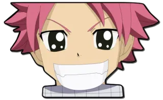 😁 Natsu Dragneel Fairy Tail anime, manga, fairy tail, natsu, natsu dragneel, cartoon, character telegram sticker