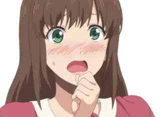 😨 anime, donna, preoccupata, femmina, carina telegram sticker