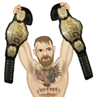 👑 Conor McGregor MCGREGOR Конор Макгрегор, UFC, MMA, бои, спорт, чемпион, боец whatsapp sticker
