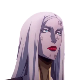 👀 Anime, Frau, Weißes Haar, Charakter, Porträt telegram sticker