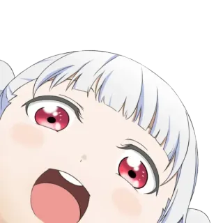 😄 аниме, девушка, взволнована, мультфильм, персонаж, милая whatsapp sticker