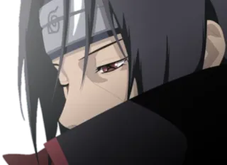 😔 Itachi Uchiha Naruto 动漫, 忍者, 写轮眼, 漫画, 宇智波 telegram sticker