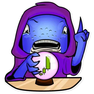 🔮 mágico, magia, bola de cristal, finanças, bolsa de valores, investimento telegram sticker
