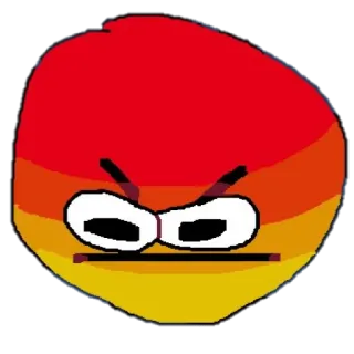 😡 zangado, rosto, desenho animado, vermelho, amarelo, emoji telegram sticker