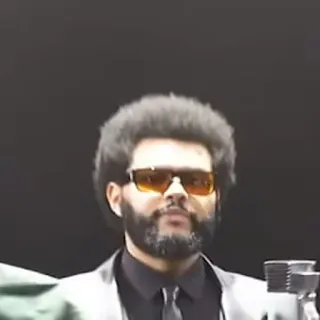 😐 The Weeknd singer, musician, beard, sunglasses, artist telegram sticker
