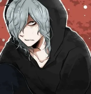 😕 Shigaraki Tomura My Hero Academia Anime, Bösewicht, Hoodie, Manga, Superheld whatsapp sticker