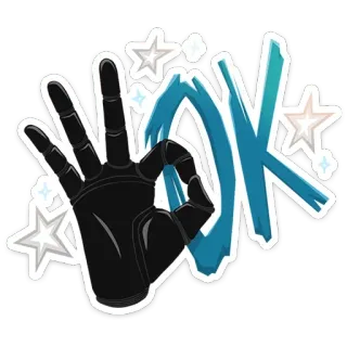 👌 OK okay, gesture, hand, symbol, approval telegram sticker