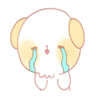 😭 menangis, sedih, air mata, imut, emoji, kartun whatsapp sticker