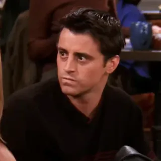 😠 Joey Tribbiani Friends joey, friends, série télé, personnage, drôle telegram sticker