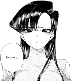 🥺 Komi Shouko Komi Can't Communicate I'm sorry. Anime, Mangá, Komi can't communicate, Komi Shouko, Desculpa, Pedido de desculpas whatsapp sticker