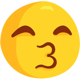 😙 Emoji, Bisou, Embrasser, Jaune, Visage, Amour telegram sticker