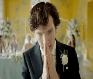 🤓 Sherlock Holmes Sherlock Sherlock Holmes, Benedict Cumberbatch, wedding, character, tv show telegram sticker