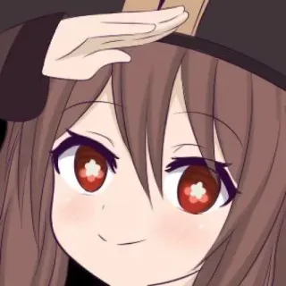 👍 Hu Tao Genshin Impact アニメ, 原神, 胡桃, かわいい, 漫画 telegram sticker