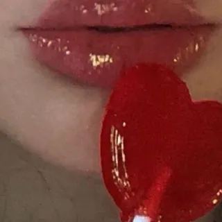 💗 bibir, hati, merah, gloss, kecantikan, cinta, makeup telegram sticker