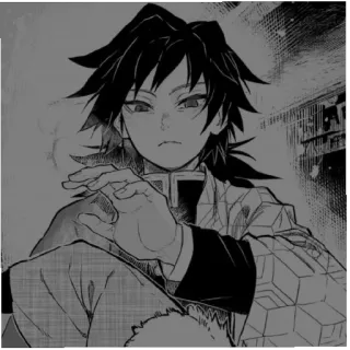 🌊 Giyu Tomioka Demon Slayer Аниме, Клинок рассекающий демонов, Гию Томиока, Манга, Персонаж telegram sticker