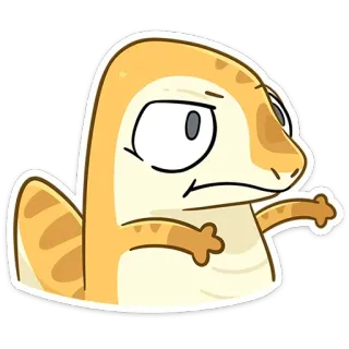 😠 lizard, reptile, cartoon, animal, cute telegram sticker