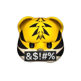 🐯 &$!#% tiger, zensiert, Cartoon, Tier, Emoji, Obszönität telegram sticker