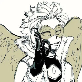 👌 Hawks My Hero Academia hawks, my hero academia, anime, hero whatsapp sticker