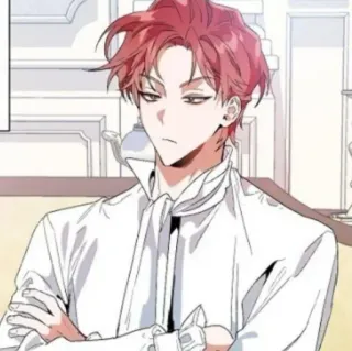 🥀 Anime, Manga, Pelirroja, Camisa blanca telegram sticker
