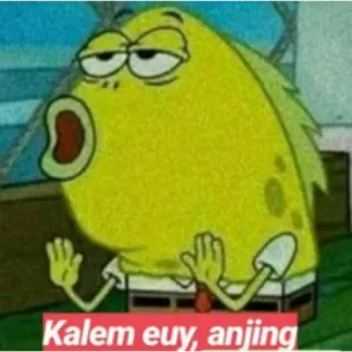 🤡 Kalem euy, anjing Мем, Спанч Боб, Рыба, Смешно telegram sticker