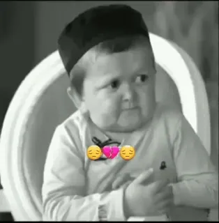 😍 Hasbulla Hasbulla, meme, baby, sad, emotional telegram sticker