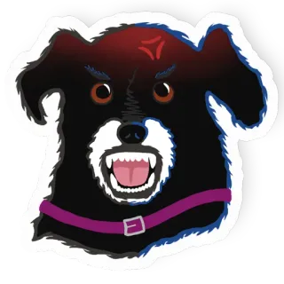 😡 狗, 生气, 宠物, 动物, 可爱, 贴纸 whatsapp sticker