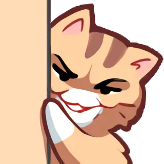 😈 แมว, ขี้เล่น, ยิ้มเยาะ, แอบมอง telegram sticker