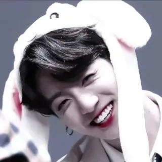 🍒 Jungkook kpop, idol, singer, bunny, cute, hat, korean telegram sticker