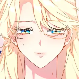 🪞 anime, manga, woman, blonde, portrait, illustration telegram sticker