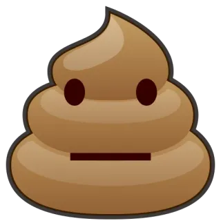 😐 какашка, эмодзи, коричневый, куча, говно, отходы, фекалии whatsapp sticker