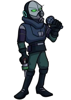 ⬆️ Combine, Half-Life, video game, science fiction, character, microphone telegram sticker