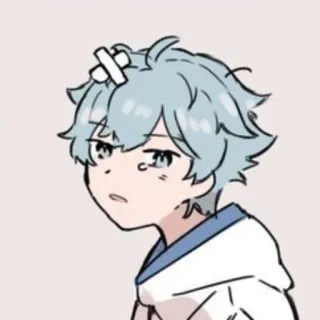 😢 anime, cartoon, character, cute, art telegram sticker