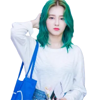 😳 Nancy Jewel McDonie Nancy Jewel McDonie, Idol K-Pop, Cantante, Celebrità, Capelli Verdi, Coreana telegram sticker