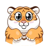 🥺 tiger, tier, niedlich, kawaii, aufkleber, cartoon telegram sticker