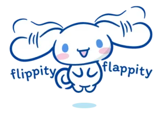 🐰 Cinnamoroll flippity flappity cute, cinnamoroll, sanrio, kawaii, dog telegram sticker