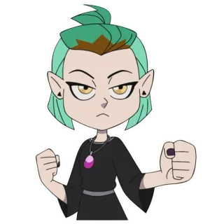 ✊ Amity Blight The Owl House อมิตี้ ไบลท์, บ้านนกฮูก, การ์ตูน, ดิสนีย์, อนิเมชั่น, ตัวละคร telegram sticker