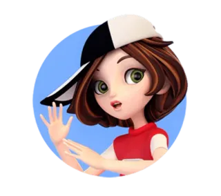 😯 девочка, мультфильм, персонаж, женщина, милый, иллюстрация telegram sticker