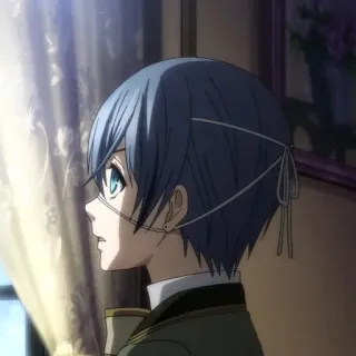 ♥️ Ciel Phantomhive Black Butler anime, manga, ciel phantomhive, black butler, character, blue hair, anime character telegram sticker