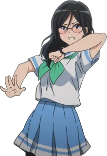 😠 Anime, Schulmädchen, Mädchen, Wütend, Drohend, Kawaii telegram sticker