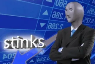 🤥 stinks Meme, Stonks, Finance, Entreprise, Actions whatsapp sticker