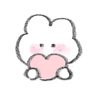 🎀 carino, cuore, animale, cartone animato telegram sticker