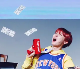 💸 Supreme money, celebrity, fashion, dollar, cash, supreme, person, male telegram sticker