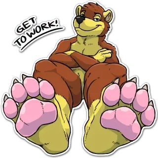 🐾 GET TO WORK! telegram sticker