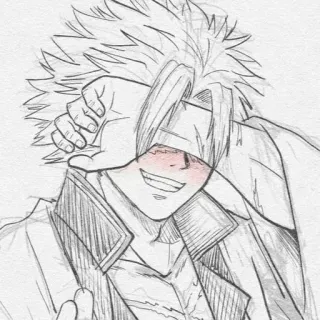🤍 动漫, 漫画, 草图, 绘画 telegram sticker