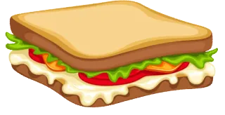 🌮 sándwich, comida, almuerzo, tomate, lechuga, queso telegram sticker