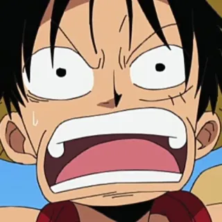 😡 Luffy One Piece Anime, One Piece, Luffy, Desenho animado, Pirata, Mangá telegram sticker