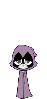 🖤 Raven Teen Titans Go! Мультфильм, Персонаж, Супергерой, Юные титаны, Рейвен telegram sticker