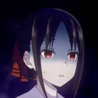😰 Kaguya Shinomiya Kaguya-sama: Love Is War Аниме, Кагуя-сама, Кагуя Синомия, Смущенный/ая, Шокированный/ая telegram sticker
