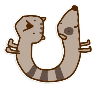 🙃 кот, собака, животное, мультик, наклейка, милый, питомец telegram sticker